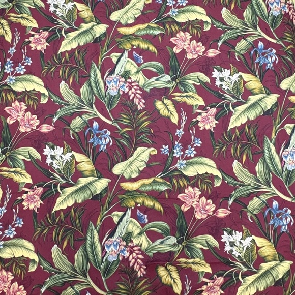 shower curtain WAVERLY cotton 70x72 traditional floral tropical multicolor - Picture 1 of 12